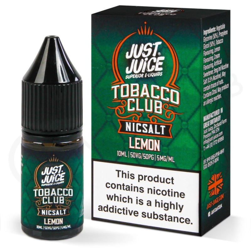 Just Juice Tobacco Club Lemon (Tütün ve Limon) E-Likit - Acil Buhar... Just Juice Tobacco Club Lemon (Tütün ve Limon) E-Likit - Acil Buhar...